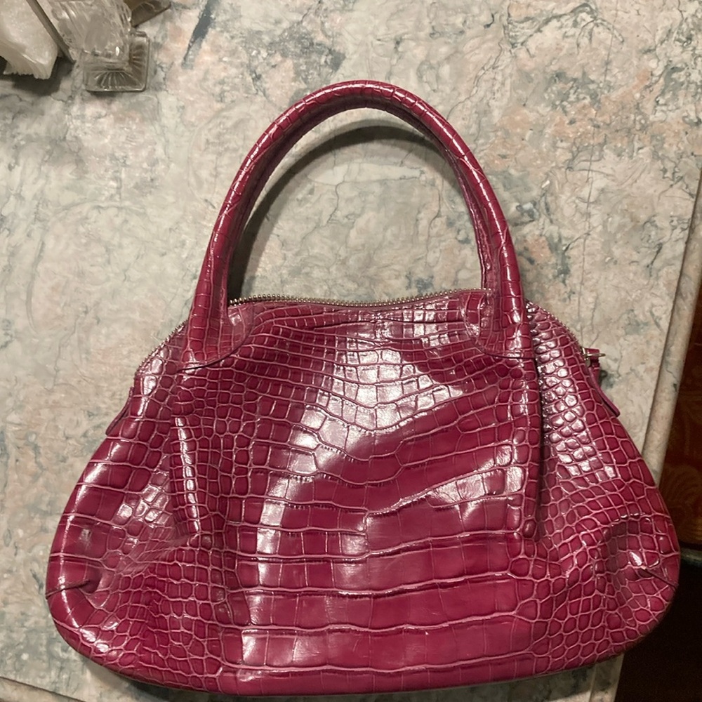 Donna Dixon hot pink hand bag